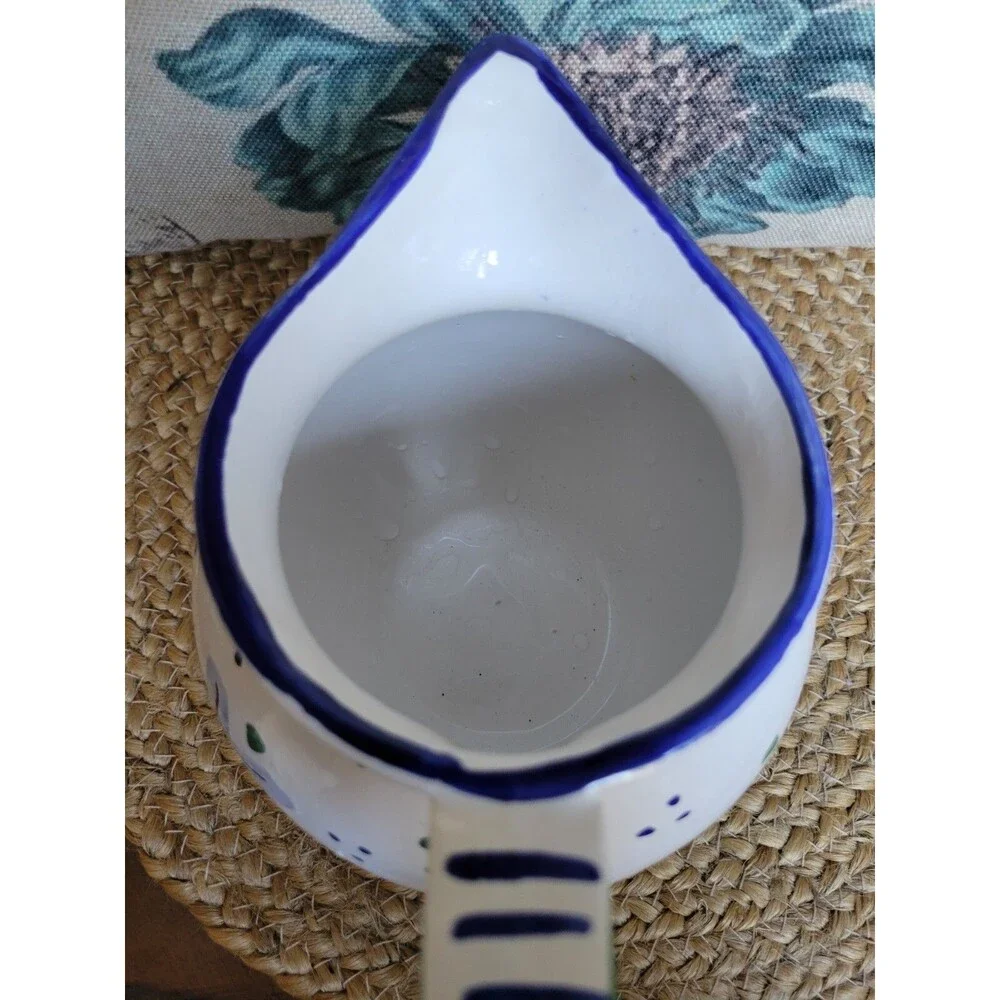 Italian Bluebirds Kissing Ceramic Small Pitcher-Taste Seller by Sigma Hand Paint